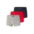 TOM TAILOR Herren Hip-Pants im 3er-Pack, blau, Logo Print, Gr. S/4