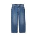 TOM TAILOR Jungen Baggy Jeans mit recycelter Baumwolle, blau, Uni, Gr. 140