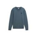 TOM TAILOR Herren Sweatshirt mit Logo Badge, blau, Uni, Gr. S