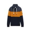 TOM TAILOR Herren Sweatshirt mit Colour Blocking, blau, Colour Blocking, Gr. S