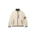 TOM TAILOR Herren Hybrid Jacke mit Kapuze, beige, Uni, Gr. L