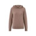 Cashmere-Kapuzenpullover - Beige/Meliert - Gr.: S