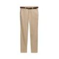 TOM TAILOR Herren Travis Slim Chino mit Gürtel, braun, Uni, Gr. 30/34