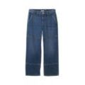 TOM TAILOR Jungen Baggy Jeans mit recycelter Baumwolle, blau, Uni, Gr. 134