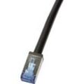 LogiLink CQ7143S RJ45 Netzwerkkabel, Patchkabel CAT 6a S/FTP 50.00 m Schwarz Geschirmt, UV-Beständig, Ölbeständig 1 St.