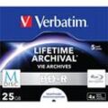 5 verbatim Blu-ray BD-R 25 GB bedruckbar