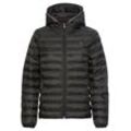 Steppjacke TOMMY HILFIGER "LW PADDED GLOBAL STRIPE JACKET" Gr. XXS (32), schwarz Damen Jacken mti Global Stripe an der Kapuze