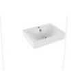 Kaldewei Silenio Wandwaschtisch 904306013001 3044, 60x46x12xcm, weiss Perl-Effekt, 1 Hahnloch