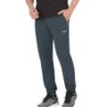 Jerseyhose TRIGEMA "TRIGEMA Freizeithose mit Bein-Reißverschluss" Gr. L, US-Größen, grau (anthrazit), Herren, 74% Nylon, 26% Elastan, Hosen