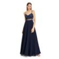 Abendkleid VERA MONT "Vera Mont mit Spitze" Gr. 32, Normalgrößen, blau (night sky) Damen Kleider Dekoelemente