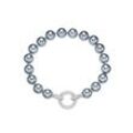 Armband LADY Armbänder Gr. Perlen, grau (grau, grau) Damen