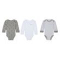 Nike Baby Essentials Langarmbodys im 3er-Pack (Babys, 0–9 M) - Grau