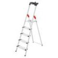 Hailo Haushaltsleiter L80 ComfortLine alu 5 Stufen, H: 184,0 cm