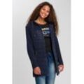 Langjacke KANGAROOS Gr. 42, blau (marine (steppjacke aus nachhaltigem material)), Damen, Web, Obermaterial: 100% Polyester. Futter: 100% Polyester. Ärmel: 100% Polyester. Wattierung: 100% Polyester, unifarben, kontrastfarbene Details, Jacken, leichter Webstoff, figurbetonter Schnitt, mit Kapuze