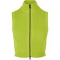 Steppweste URBAN CLASSICS "Urban Classics Damen Ladies Short Knit Vest" Gr. L, gelb (frozengelb) Damen Westen