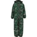 Schneeoverall ZIGZAG "Tower", Kinder, Gr. 104, EURO-Größen, grau (dunkelgrün, grau), 100% Polyester, casual, lang, Langarm, Overalls, mit wasser- und winddichter TPU-Membran