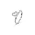 925 Silber Ring Herz - Silber - Gr.: 18