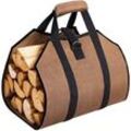 Aougo - 99 x 45,7 cm, Canvas-Holztasche, Kamin-Heiztasche, wasserdichter Holzträger für den Außenbereich, Holzaufbewahrung mit rutschfesten, starken