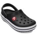 Clog CROCS "Crocband Clog K" Gr. 28, schwarz-weiß (schwarz, weiß), Kinder, Croslite, kontrastfarbene Details, Schuhe Clog, Sommerschuh, Schlappen, Hausschuh, Badeschuh mit Kontrast-Akzenten