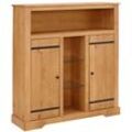 Highboard HOME AFFAIRE, braun (beize, wax), B:120cm H:130cm T:35cm, Sideboards, Stauraumschrank aus massivem Kiefernholz, Breite 120 cm