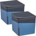 WENKO Cube Raumentfeuchter blau, 2x 1,0 kg