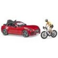 bruder Roadster mit Rennrad 3485 Spielzeugauto