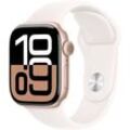 Apple Watch Series 10 GPS + Cellular 42 mm Aluminiumgehäuse Sport Band Blassrosa S/M