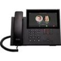 Auerswald COMfortel D-600 Schnurgebundenes Telefon, VoIP Freisprechen, Headsetanschluss, Optische Anrufsignalisierung, Touchscreen, WLAN Farbdisplay Schwarz