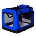 Lionto Hundetransportbox - faltbar - blau XXL