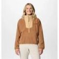 Sweatshirt COLUMBIA "SEQUOIA GROVE 1/2 ZIP FLEECE", Damen, Gr. XL (46/48), braun (camel braun), Obermaterial: 100% Polyester, unifarben mit Farbeinsätzen, sportlich, hoch geschlossener Ausschnitt, Langarm eingesetzt,weit eingefasste Kante, Sweatshirts