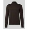 Regular Fit Rollkragenpullover aus reiner Baumwolle