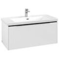 Villeroy und Boch Subway 3.0 Waschtisch-Unterschrank C56901VF 97,3x42,9x47,8cm, ohne LED/Griff Volcano black, pure white