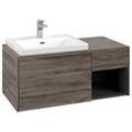 Villeroy und Boch Subway 3.0 Waschtisch-Unterschrank C57200RK 100,1x42,25x51,6cm, ohne LED/Griff Aluminium glänzend, stone oak