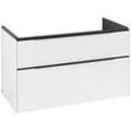 Villeroy und Boch Subway 3.0 Waschtisch-Unterschrank C57001VF 97,3x57,6x47,8cm, ohne LED/Griff Volcano black, pure white