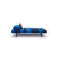 3-Sitzer INNOVATION LIVING ™ "Conlix Patchwork, Schlafsofa, Bettsofa, Gästebett, Jugendliege, Couch", blau, B:200cm H:86cm T:98cm, Sofas, Liegefläche 140 cm, Federkernmatratze, Farbtrend der 70er Jahre