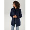 Cabanjacke ANISTON CASUAL Gr. 36, blau Damen Jacken mit Schalkragen Bestseller