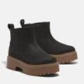 Chelseaboots TIMBERLAND "STONE STREET MID WARM LINED BOOT" Gr. 36, schwarz (schwarz nubuck), Damen, Leder, Schuhe, Stiefelette, Winterschuhe, Ankle Boots, gefüttert