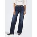 5-Pocket-Jeans ONLY "ONLMADISON BLUSH HW WIDE DNM TAI081 NOOS" Gr. XS (34), Länge 32, blau (dunkelblau denim) Damen Jeans