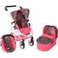 Kombi-Puppenwagen CHIC2000 "Emotion 2.0, Butterfly" Puppenwagen bunt (butterfly) Kinder inkl. Babywanne, Sportwagenaufsatz und Autositz