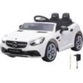 Elektro-Kinderauto JAMARA "Ride-on Mercedes-Benz SLC" Elektro-Kinderfahrzeuge weiß Kinder inkl. Akku und Ladegerät