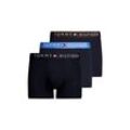 Trunk "3P TRUNK WB", Herren, Gr. S (48), schwarz coffee, lincoln blau, des sky, Jersey, Obermaterial: 95% Baumwolle, 5% Elasthan, TOMMY HILFIGER UNDERWEAR, kontrastfarbene Details, körpernah, Unterhosen, mit Logobund