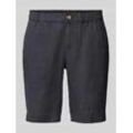 Leinenshorts in unifarbenem Design Modell 'Littlefield'