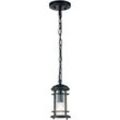 Elstead Feiss Lighthouse Outdoor-Pendel-Deckenleuchte Strukturiert Schwarz, IP44