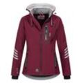 Arctic Seven Softshelljacke Damen Baumwolle, bordeaux