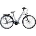 E-Bike ZÜNDAPP "Z905" Gr. 45, grau (grau, weiß), E-Bikes, 45cm, 28 Zoll (71,12cm), Pedelec, Elektrofahrrad für Damen u. Herren