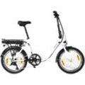 E-Bike ALLEGRO "Compact SUV 7 374" Gr. 42, weiß, E-Bikes, 42cm, 20 Zoll (50,80cm), Pedelec, Elektrofahrrad für Damen u. Herren