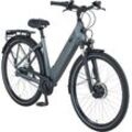 E-Bike PROPHETE "Geniesser 2.8" E-Bikes Gr. 48cm, 28 Zoll (71,12cm), silberfarben (grau, schwarz) Pedelec, Elektrofahrrad für Damen u. Herren