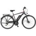 E-Bike FISCHER FAHRRAD "VIATOR 1.0 Diamant 50" Gr. 50, grau (anthrazit), E-Bikes, 50cm, 28 Zoll (71,12cm), Pedelec, Elektrofahrrad für Damen u. Herren