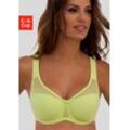 Minimizer-BH NUANCE, Damen, Gr. 100, Cup F, grün (lime), Spitze, Obermaterial: 83% Polyamid, 17% Elasthan, feminin, BHs, mit Bügel und breiten Trägern, aus festem Jacquardmaterial