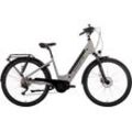 E-Bike SAXONETTE "Premium Sport (Wave)" Gr. 45, silber (silberfarben), E-Bikes, 45cm, 28 Zoll (71,12cm), Pedelec, Elektrofahrrad für Damen u. Herren